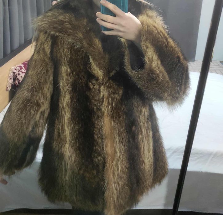 Дамско палто естествена кожа (лисица)