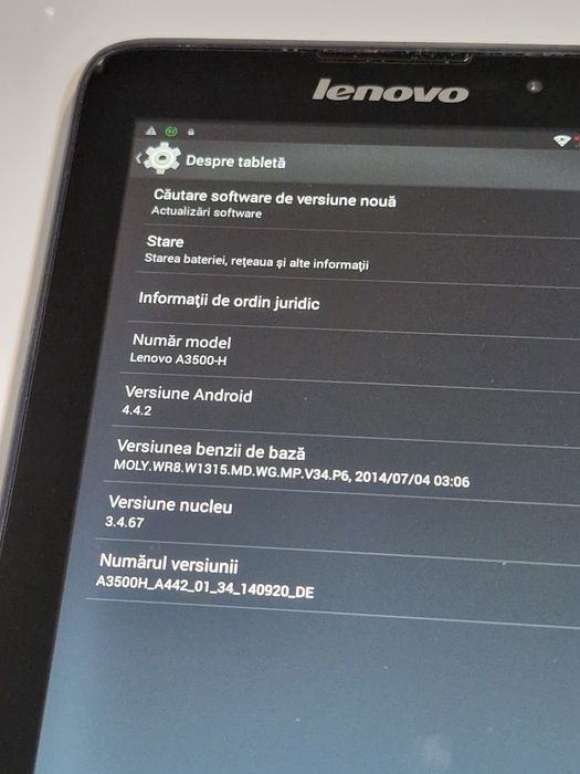 Tableta Lenovo  perfect funcționala.  Android 4.4
