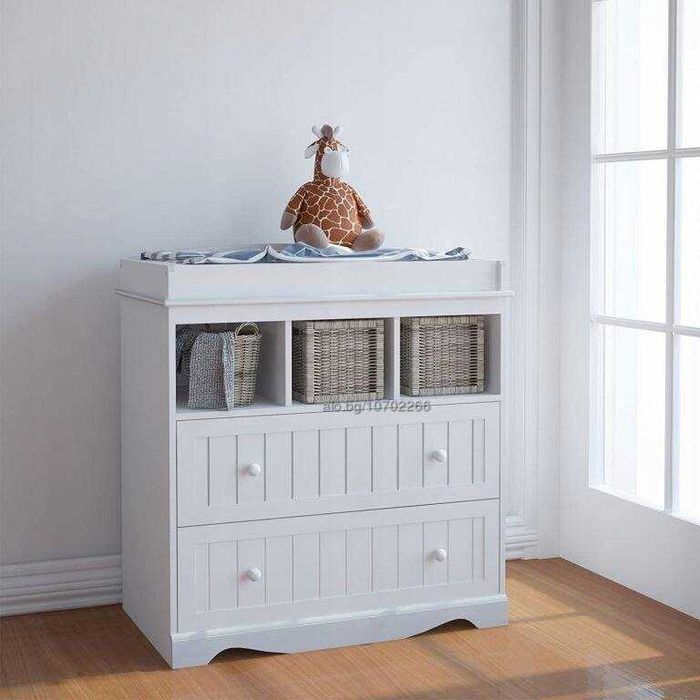 Маса за повиване с 2 чекмеджета бяла Infantastik