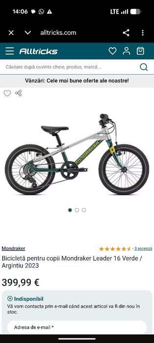 Mondraker Leader 16 Verde / Argintiu 2023