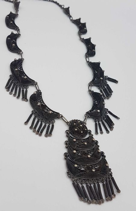 Splendid colier antic/podoaba veche orientala din argint