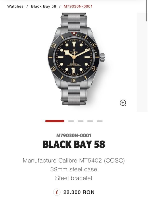 Tudor black bay 58 schimb cu Hublot