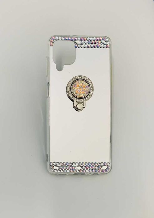 Husa oglinda, pietricele + inel pt. Samsung Galaxy A22 4G /  M21