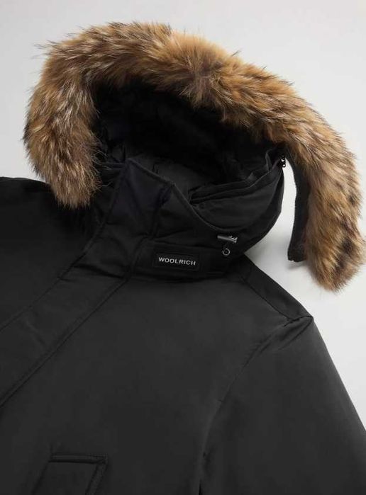 Geaca polar parka XL XXL de lux Woolrich Ramar Cloth puf si pene blana