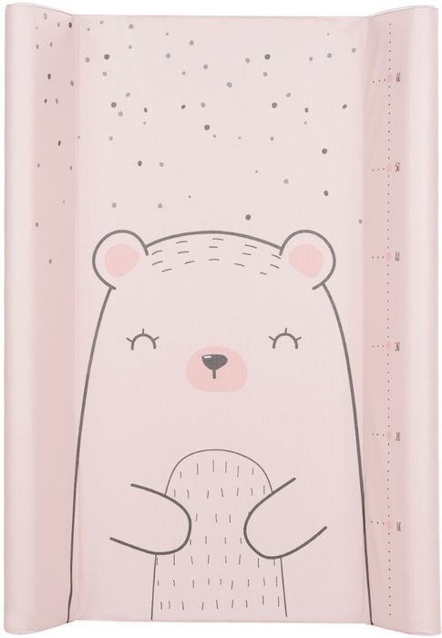 Твърда подложка за повиване KikkaBoo - Bear with me, Pink, 80 х 50 cm