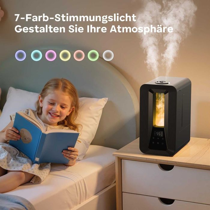 Umidificator AROEVE si aroma diffuser, rezervor 5l, nou!