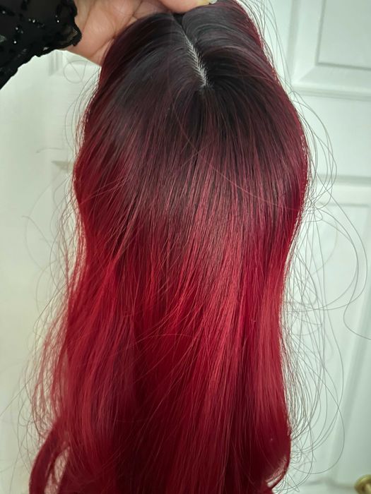 Нова дълга Червена перука омбре