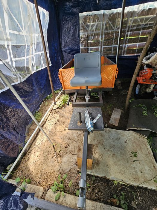 Motocultor O'Mac MC 8000S (8 CP, Loncin) + Remorcă cu scaun și Freze - Pachet Complet