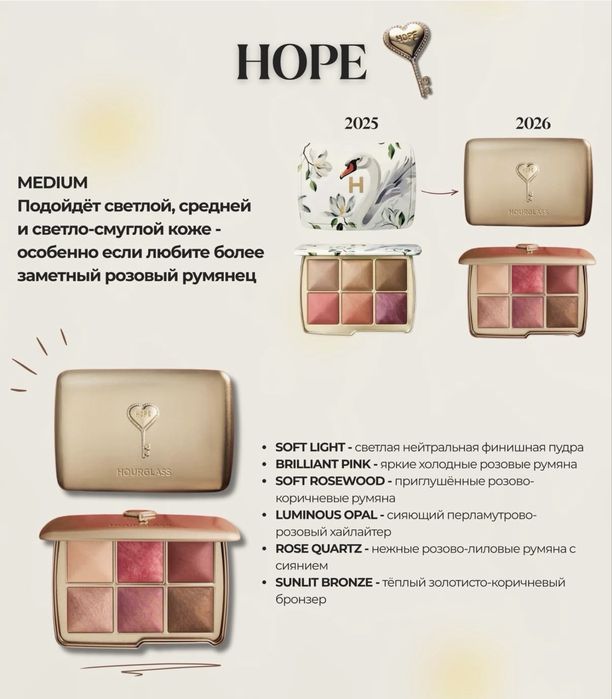Лимитированные палетки Hourglass 2026