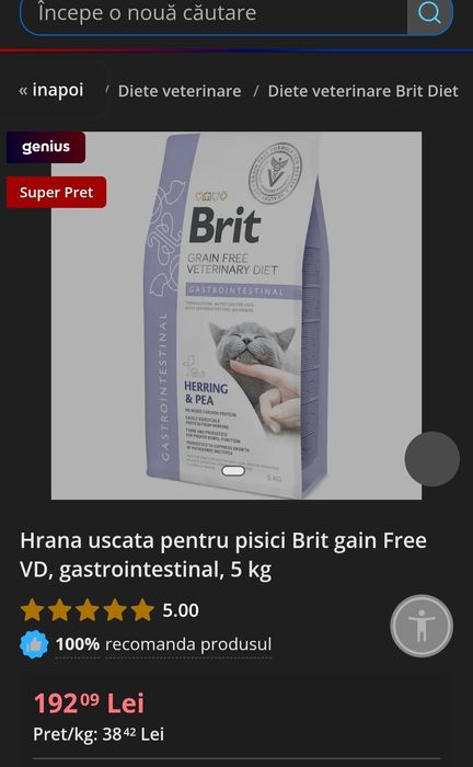 Mancare pisici superpremium Brit