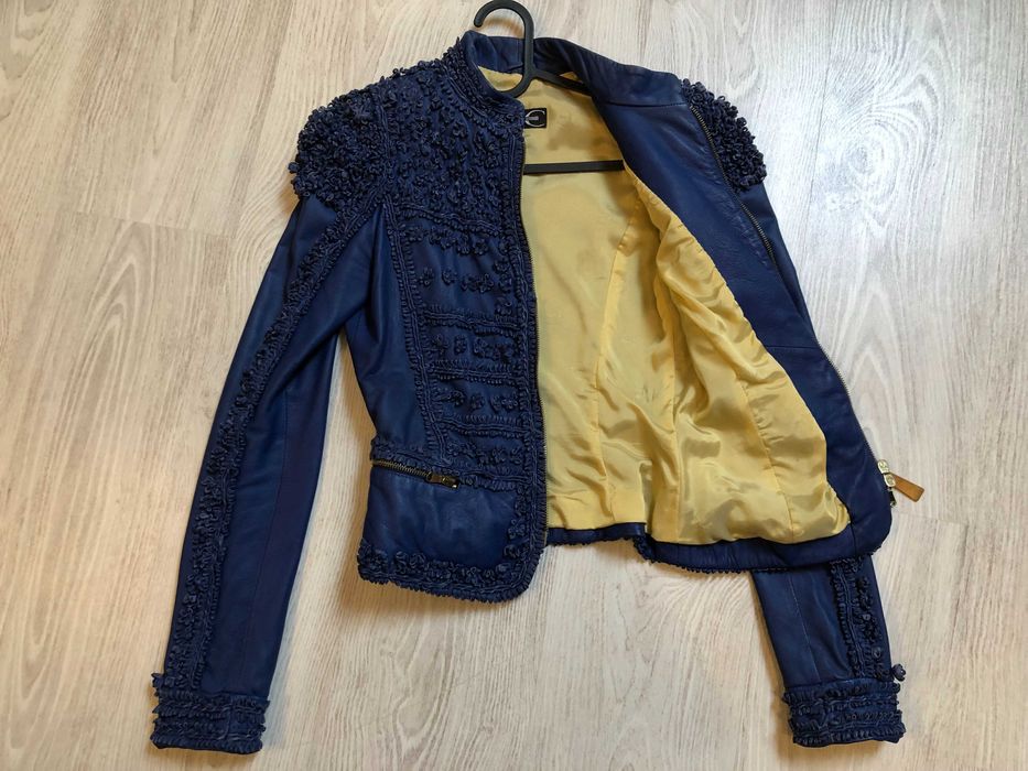Just Cavalli geaca dama piele S-XS sau 40 italy, autentica