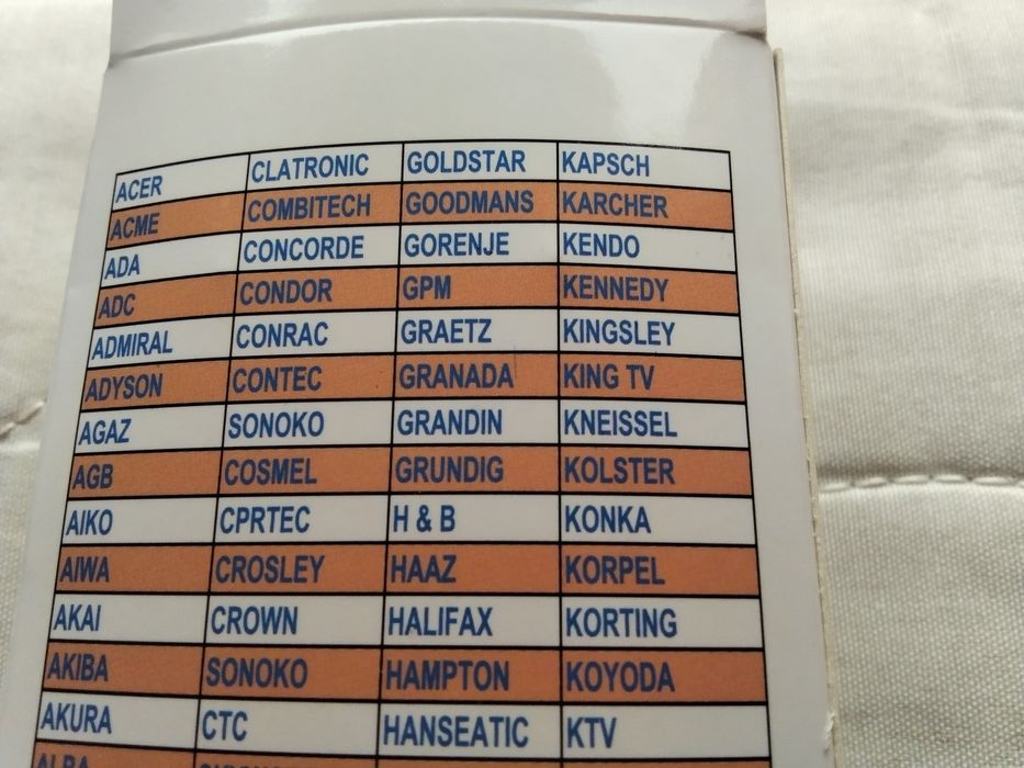 универсално дистанционно управление за всичко опътване и кодове на Бг.