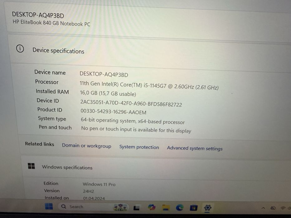 Hp Elitebook 840 G8 i5-1145G7/ 16 Gb DDR4/ Nvme 256 Gb