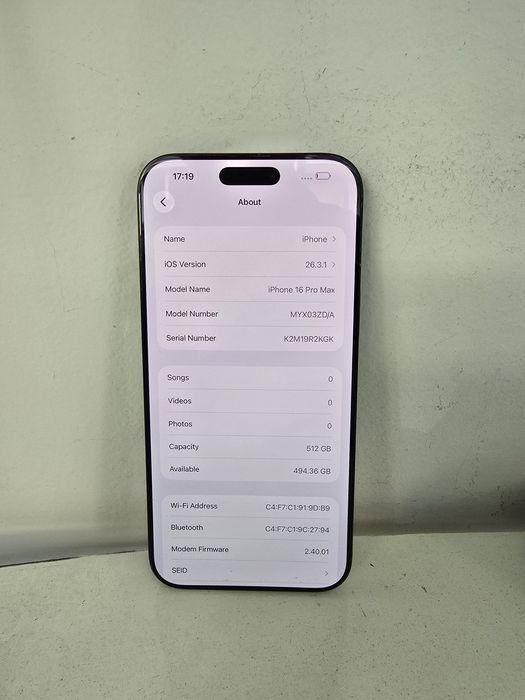 Apple Iphone 16 Pro Max 512GB