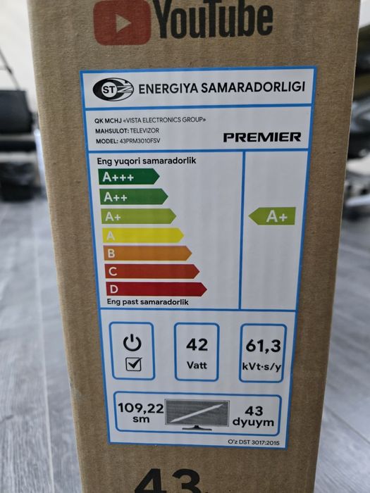 Смарт- Tizen OS 43 телевизор/тв/PREMIER