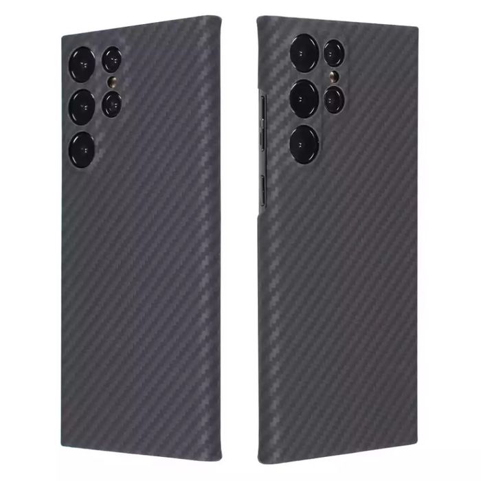 Husa Samsung S21 S22 S23 S24 S25 Plus Ultra Slim Real Fibra Carbon Bla