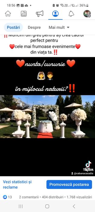 Organizam Evenimente Cabana Casa Dia  Nunta Cununie Majorat Continuare