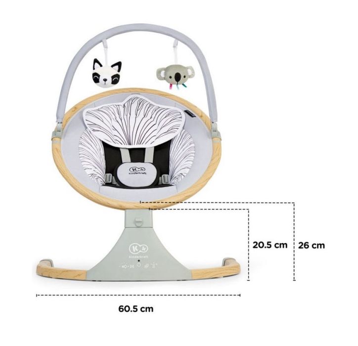 Електрическа бебешка люлка/шезлонг Kinderkraft Lumi