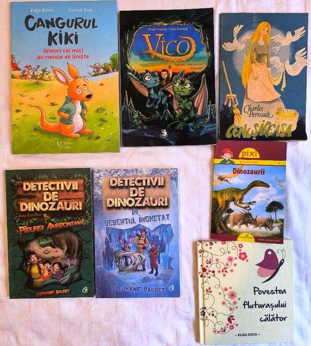 26 cărţi pentru copii (2-6 ani) + rucsac dinozaur cadou