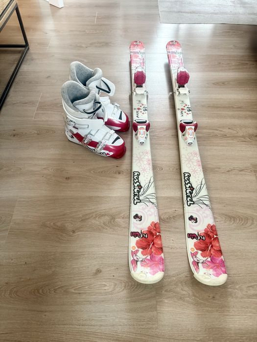 Детски ски 130 см и ски обувки 22.5