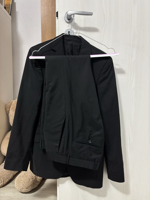 Costum negru | Paolo Rossi | 44 Slim fit | 100% lână