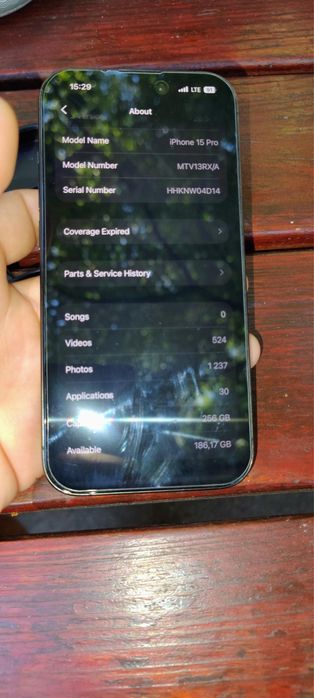 Iphone 15 pro black 256gb