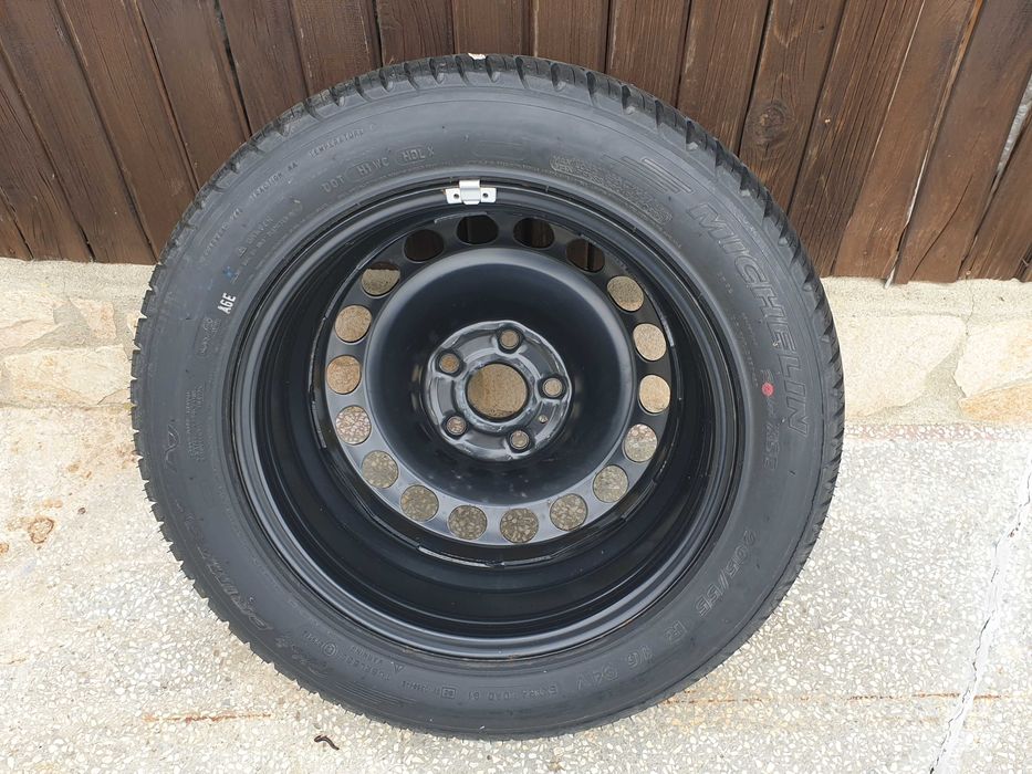 Нова оригинална джанта с нова гума 16",5х112,ЕТ42,ф 57.1 за Фолксваген