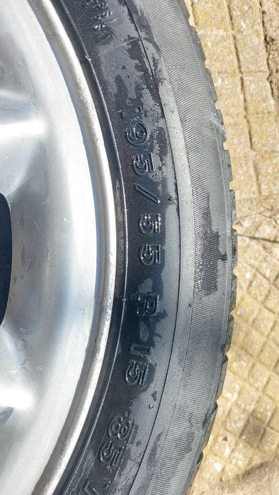 летни гуми с джанти R15 , 5X100 , 195X55 , firestone , стават за фолксваген голф 3