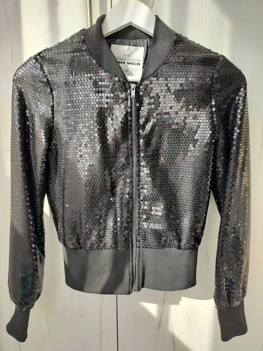 Geacă bomber paiete elastică