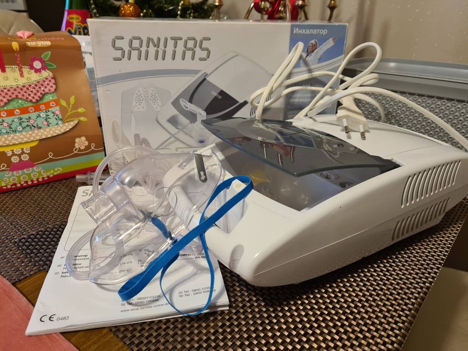 Инхалатор Sanitas SIH 21 , ползван изключително малко- 75лв.
