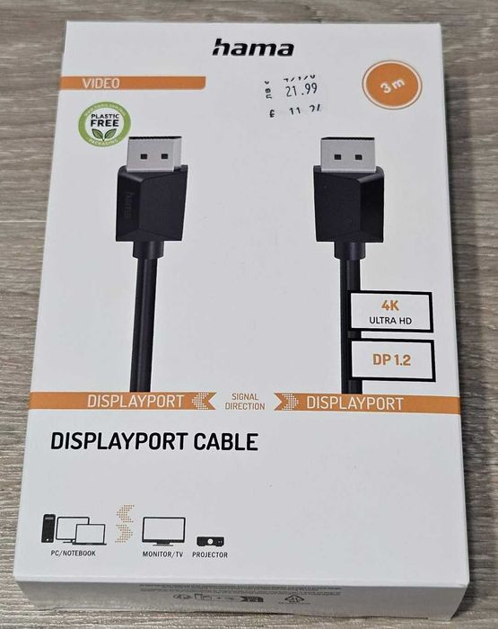 Displayport кабел Hama (3m)