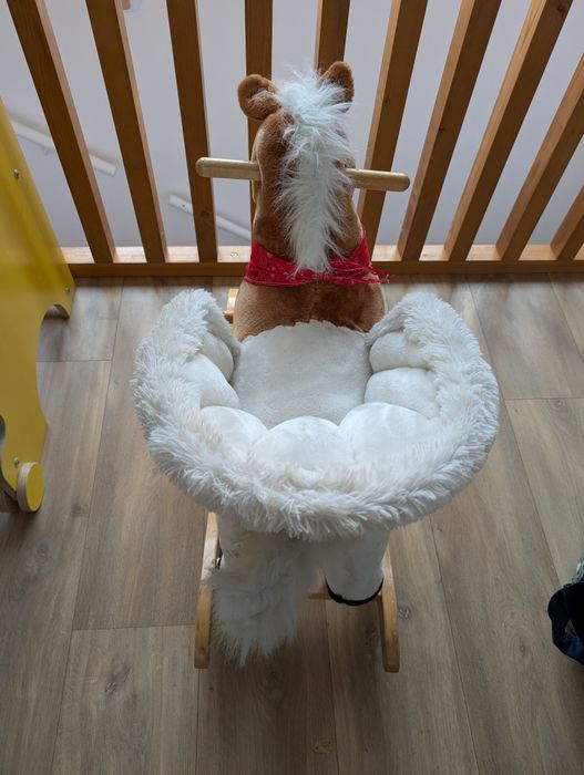 Balansoar căluț cu spătar + sunete (opțional)