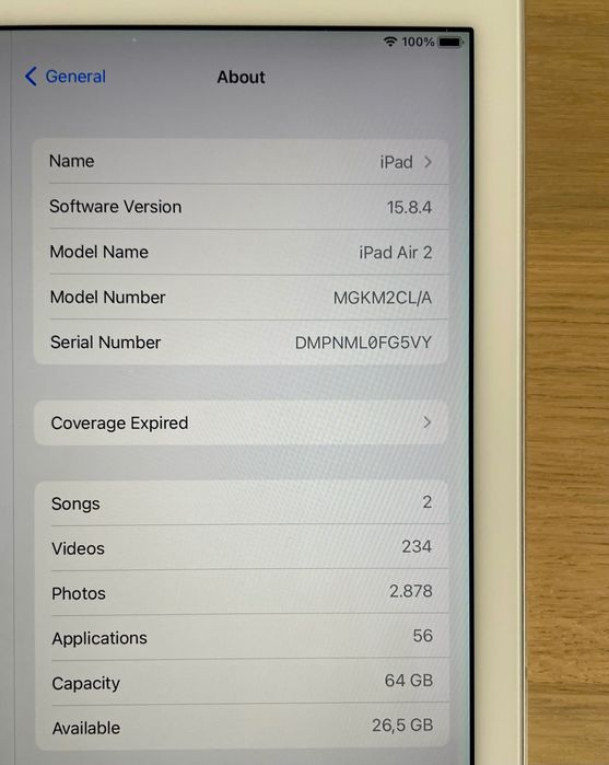 iPad Air 2 64GB Wi-Fi, stare bună