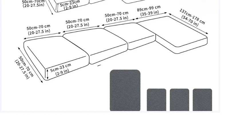 Husă elastică pentru canapea 4 piese