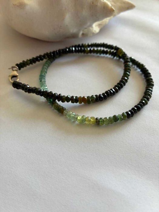 Колие с фасетиран рубин и колие с фасетиран турмалин