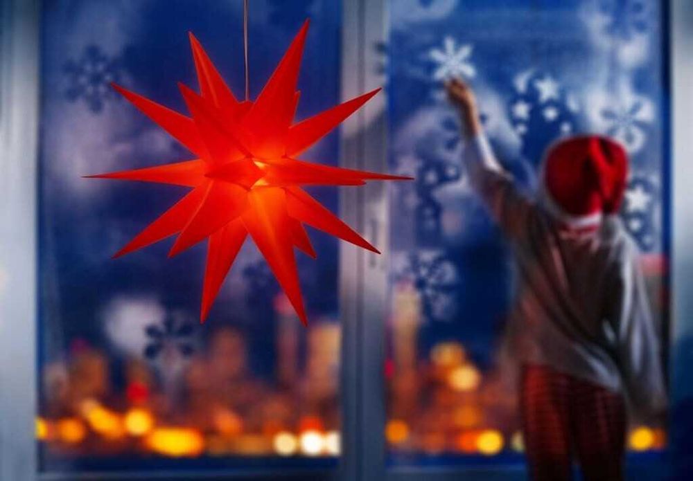 XXL LED 3D светеща звезда 100 см I-Glow – коледна декорация с таймер