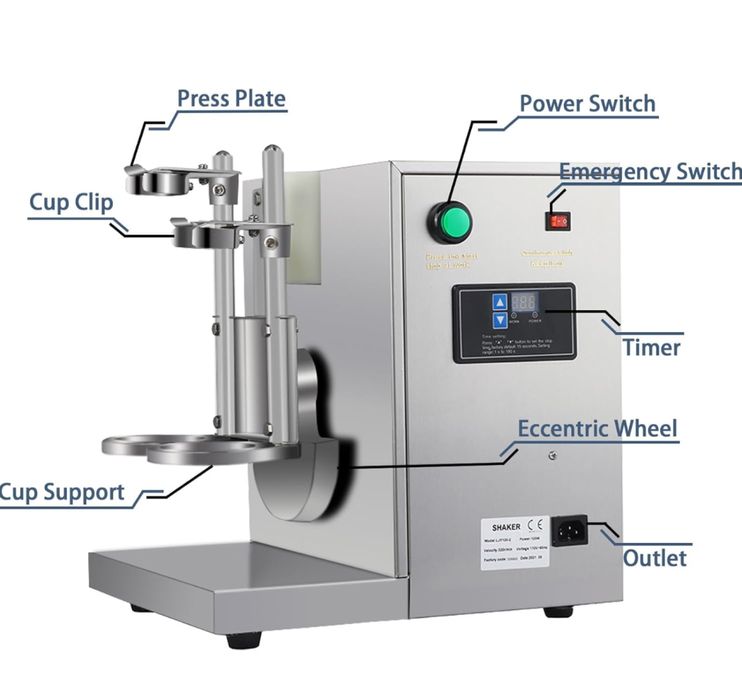 шейкър за бабъл чай с двойни 700 мл PC шейкъри