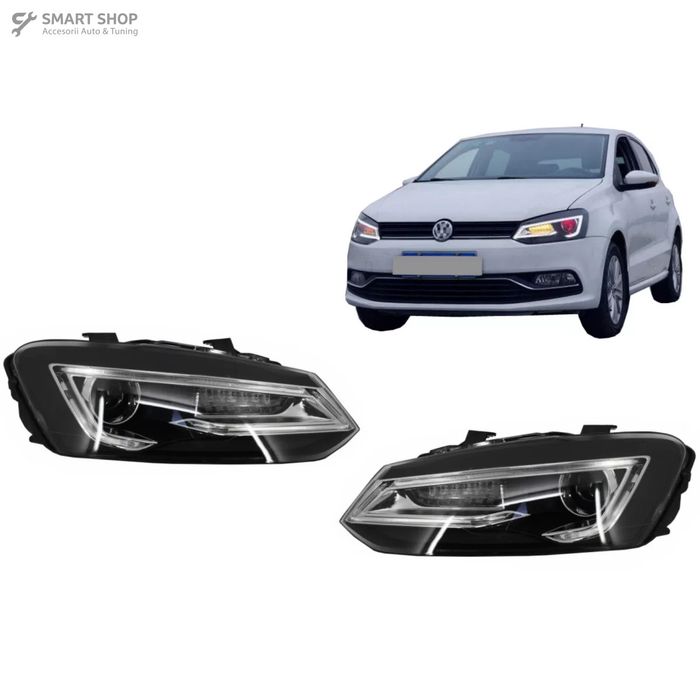 Faruri LED XENON HID VW Polo 6R / 6C / 61 (2011-2017) Devil Eye Look
