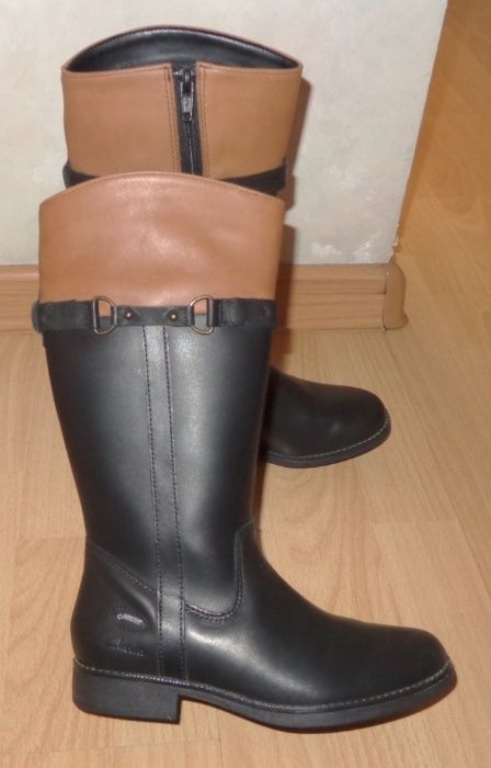Сапоги Clarks, весна-осень, кожа, goretex, размер 32 и 33.5