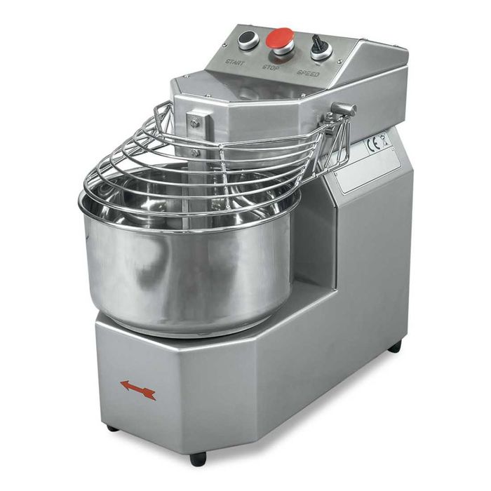 Професионална тестобъркачка с повдигаща глава и стоманена купа 7 литра