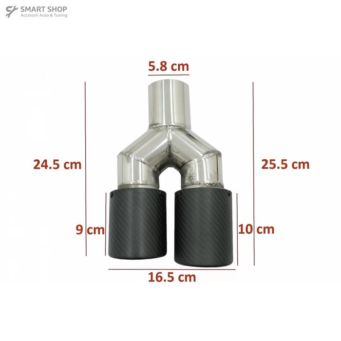 Bara Spate cu Toba Ornament Evacuare Fibra Carbon Mat BMW Seria 3 E46