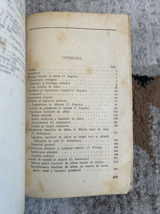 Carte veche Cartea stuparului - T. Bogdan, V. Petruș, C. Antonescu (1957)