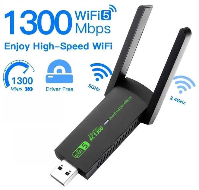 USB Bluetooth+WiFi 2-в-1 адаптер, Wi-Fi 600 Мбит/с USB 3.0