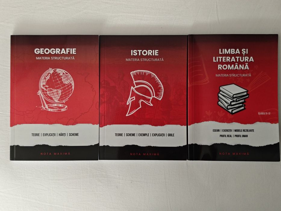Set culegeri BAC Nota Maxima Română, Istorie, Geografie
