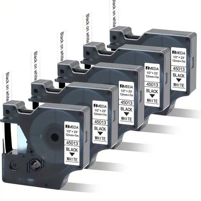 Set de 6  benzi  etichete Dymo  45013, sau 10 buc dymo letra tag 91201