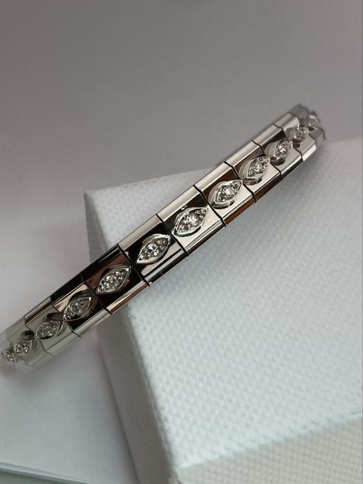 Bratara aur alb 18kt.cu diamante 0.50ct