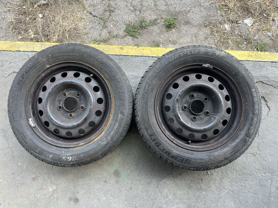 2 бр.  железни джанти 15” с гуми 5x114,3 5,5J за Hyundai KIA