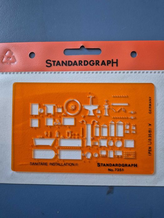 Oferta ! Set 8 buc. Sabloane de desen tehnic Standardgraph. Germania