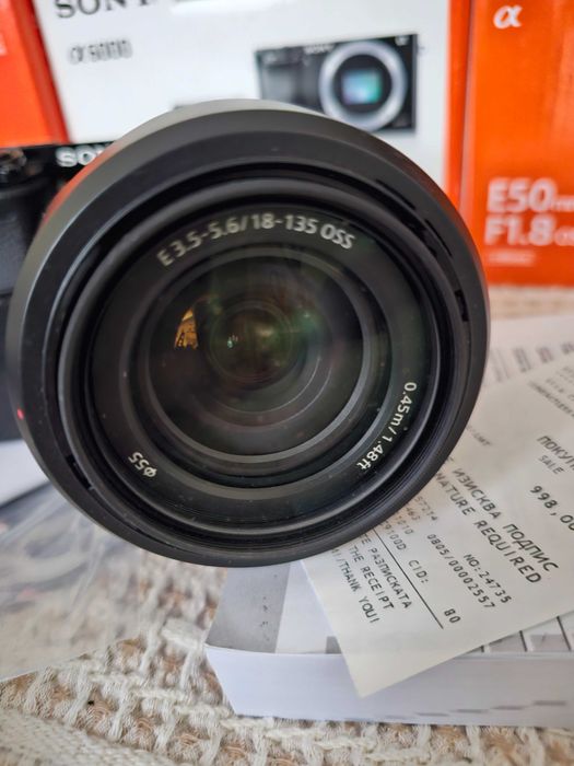 Sony a6000 с три обектива 1.8/50mm, 3.5/18-135mm, 16-50mm