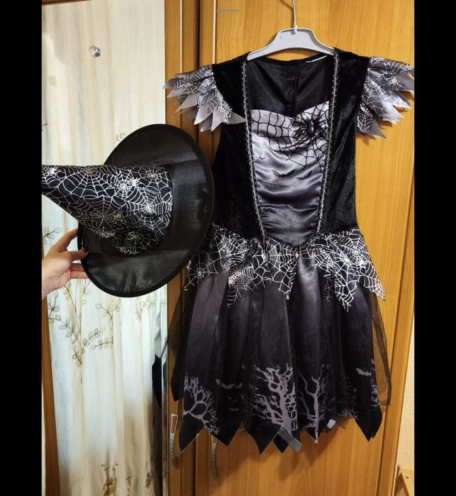 Costum vrajitoare copii 8-10 ani (Halloween)